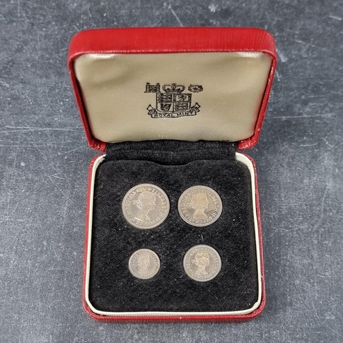 525 - Coins: an Elizabeth II 1966 Maundy Set, in original case.