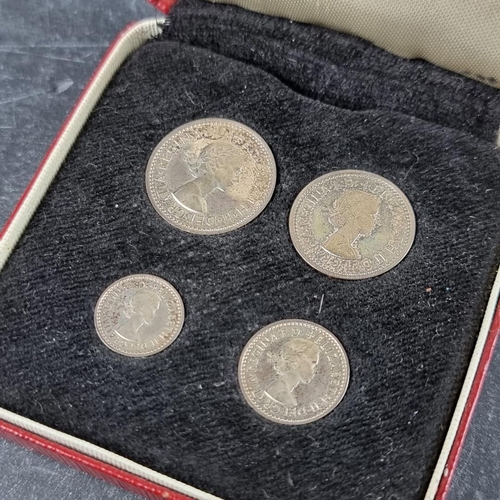 525 - Coins: an Elizabeth II 1966 Maundy Set, in original case.