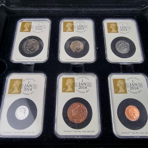 544 - Coins: a 2014 Datestamp UK Specimen Year Set, containing twelve coins from 1p to £5, with booklet, c... 