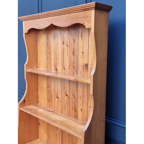 1016 - A narrow pine bookcase, 78.5cm wide.