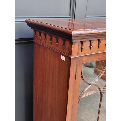 1053 - A large early 20th century mahogany bookcase, 190cm wide.