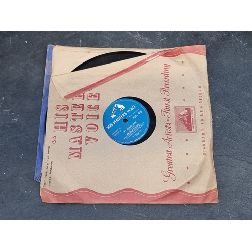 1434 - Two boxes of 33rpm vinyl records, mostly easy listening; together with two boxes of 78s. (4)... 