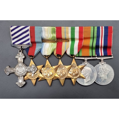 158 - Medals: a WWII Distinguished Flying Cross group of seven, to Flight Lieutenant John Rosher Stirling ...