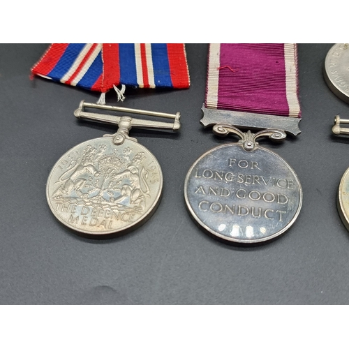 162 - Medals: a George VI Army Long Service and Good Conduct Medal, to 3383775 Pte R F Fuller E.Lan.R; tog... 