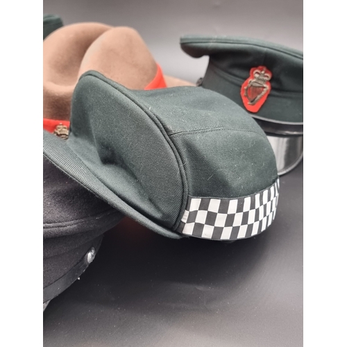 23 - A 1960s Gurkha Military Police officers slouch hat; together with two Royal Ulster Constabulary male... 