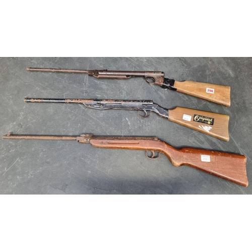 298 - A 1930s Haenel XX break action 0.177 cal air rifle, (a.f); together with an Original Mod 15 break ac... 