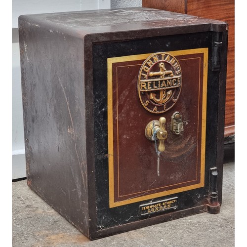 1462 - A Victorian John Tann's 'Reliance' safe, 51cm high x 41cm wide x 41cm deep, with key.... 