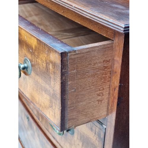 1011 - A 1920s/30s mahogany bowfront chest of drawers, labelled 'Maple & Co', 76cm wide.... 