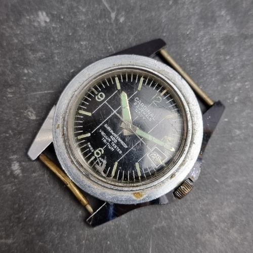 365 - A vintage Sicura 'Cardinal Navy 400' stainless steel manual wind wristwatch, 40mm, Cal. Sic 47, (lac... 