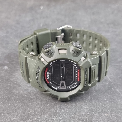 371 - A green Casio 'G-Shock Mudman' quartz wristwatch, 45mm, Ref. 3031 G-9000, on original strap.... 