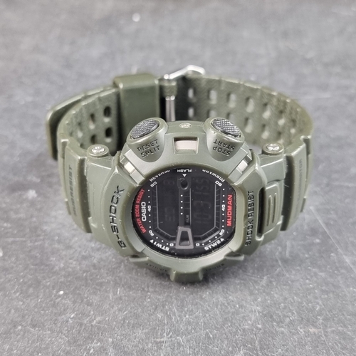 374 - A green Casio 'G-Shock Mudman' quartz wristwatch, 45mm, Ref. 3031 G-9000, on original strap.... 