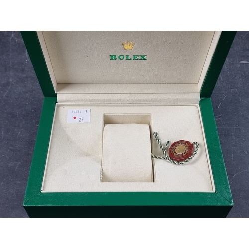 387 - A Rolex wristwatch box; Ref. 39139.04 - Oyster M, to include interior cushion and swing tag, pr... 