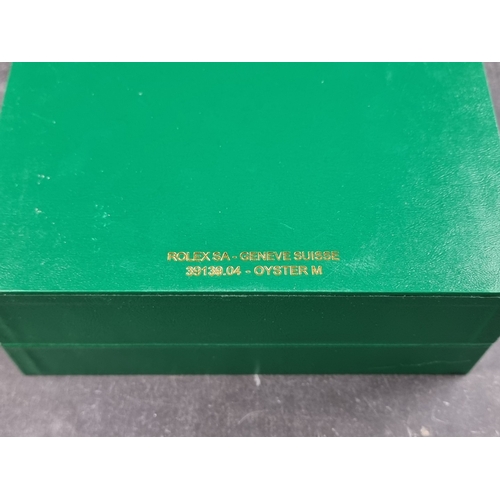 387 - A Rolex wristwatch box; Ref. 39139.04 - Oyster M, to include interior cushion and swing tag, pr... 