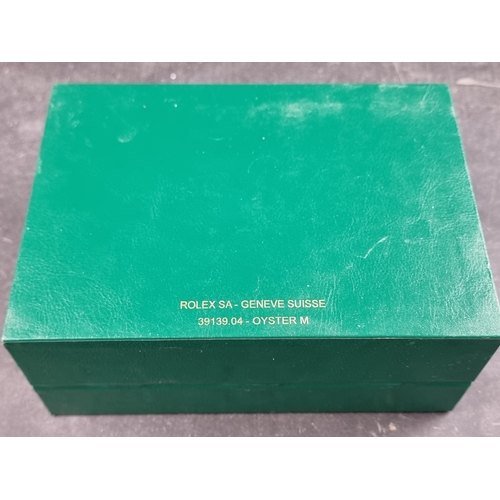 388 - A Rolex wristwatch box; Ref. 39139.04 - Oyster M, to include interior cushion, probably for a 2005-1... 