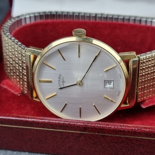 390 - A Rotary gold tone manual wind dress wristwatch, 34mm; together with a Longines 'Presence' quartz ex... 