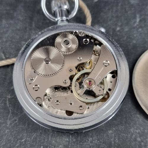 420 - A Precista chrome plated stop watch, 51mm.