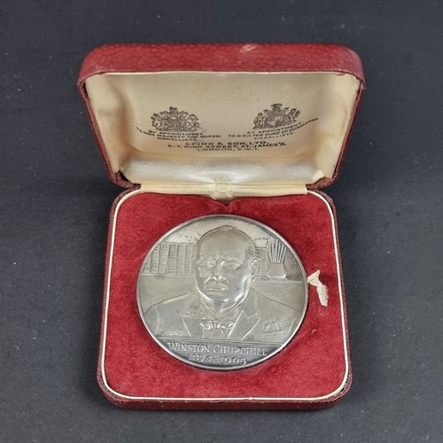 Medals: a cased Spink & Son Ltd silver Winston Churchill