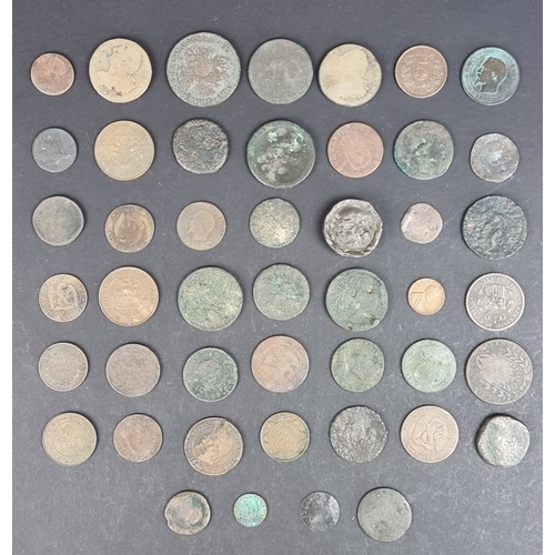 564 - Coins: a varied collection of approximately forty 19th century and later world coins.... 