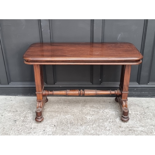 1056 - A Victorian mahogany three-tier metamorphic buffet, 110.5cm wide.