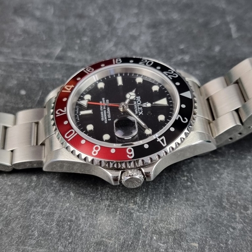 240 - A circa 2007 Rolex 'GMT-Master II Coke' stainless steel automatic wristwatch, 40mm, Ref. 16710, on o... 