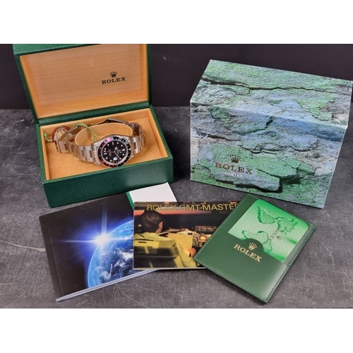 240 - A circa 2007 Rolex 'GMT-Master II Coke' stainless steel automatic wristwatch, 40mm, Ref. 16710, on o... 