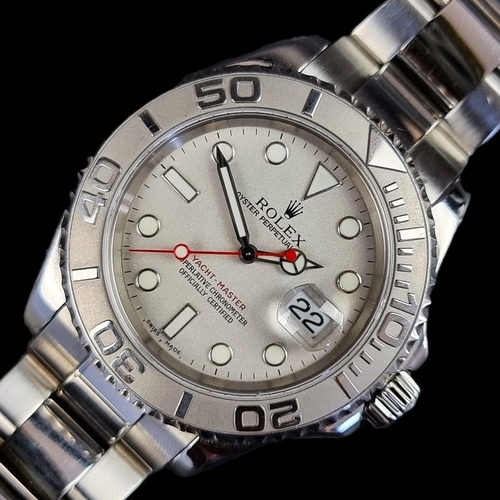 242 - A Rolex 'Yacht-Master Rhodium Grey' stainless steel automatic wristwatch, 40mm, Ref. 16622, Cal. 313...