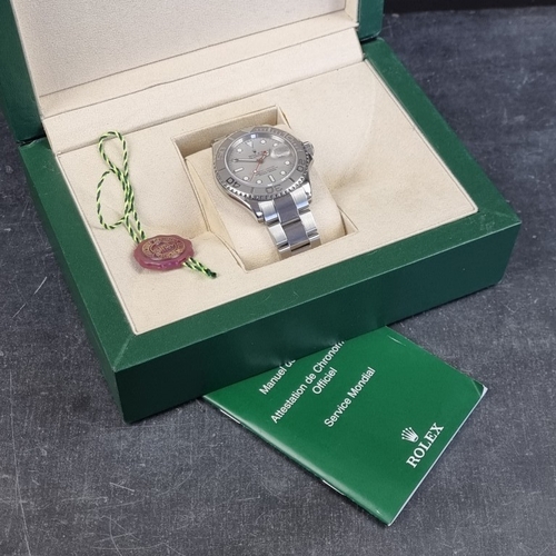 242 - A Rolex 'Yacht-Master Rhodium Grey' stainless steel automatic wristwatch, 40mm, Ref. 16622, Cal. 313... 