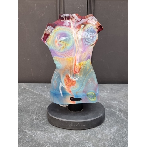 1496 - A Murano glass sculpture of Aphrodite, by Dino Rosin, signed on base, total height 33.5cm.... 