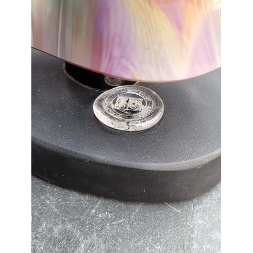 1496 - A Murano glass sculpture of Aphrodite, by Dino Rosin, signed on base, total height 33.5cm.... 