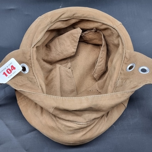 104 - A British 'Bungee' parachute training helmet, no visible maker's marks.