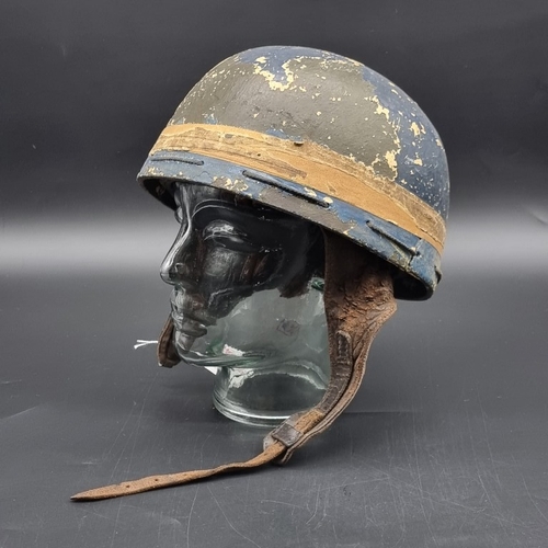 A WWII British first model army despatch rider's helmet.