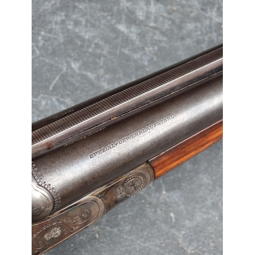 19 - A J P Sauer & Sohn 12 bore double barrel side by side shotgun, Serial No.2408.PLEASE NOTE A VALI... 