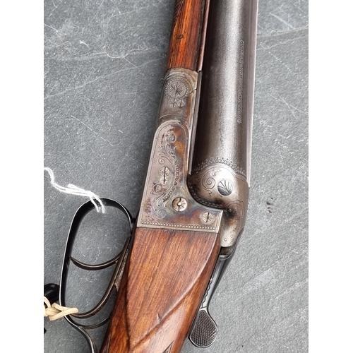 19 - A J P Sauer & Sohn 12 bore double barrel side by side shotgun, Serial No.2408.PLEASE NOTE A VALI... 