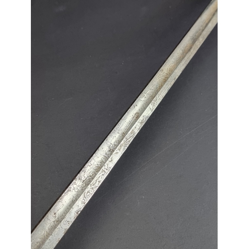 37 - An 1822 pattern infantry officer's sword, with 80cm single edged fullered blade, overall length 95.5... 