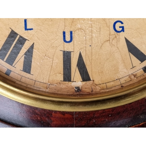 41 - A small early 20th century Continental wall clock, the 8in dial inscribed 'Lodge Plugs Sold Here', w... 