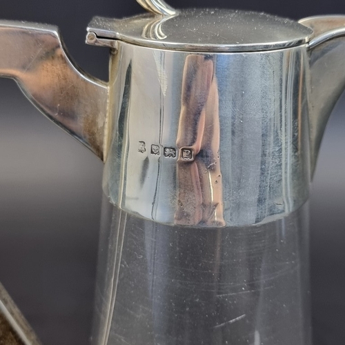 208 - A silver mounted claret jug, by Martin Hall & Co Ltd, Birmingham 1914, 26.5cm high.... 
