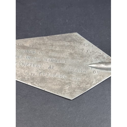 252 - A commemorative trowel having metal blade, inscribed ‘This Trowel Was Used By Chief Commissioner of ... 