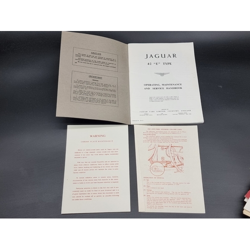 28 - Jaguar: a Series 1 4.2 'E' Type 'Operating, Maintenance and Service Handbook'; together with 'Mainte... 