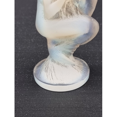 4 - A Rene Lalique 'Sirene' opalescent glass car mascot, moulded mark, 10cm high.