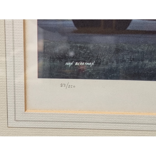 51 - Ivan Berryman, 'Jean Alesi Benetton B.196', signed and numbered 23/250, colour print, I.25 x 43cm; t... 