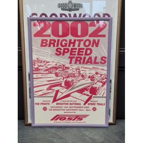 53 - A 2002 'Brighton Speed Trials' poster, 68 x 48cm; together with a 2005 Goodwood Revival poster, 82.5... 