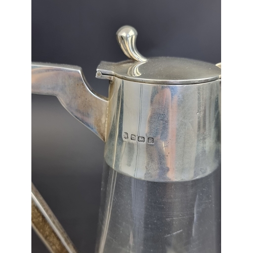 208 - A silver mounted claret jug, by Martin Hall & Co Ltd, Birmingham 1914, 26.5cm high.... 