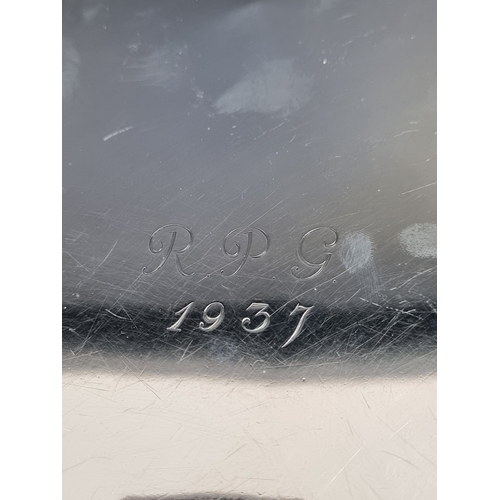 221 - A silver piecrust salver, by Charles S Green & Co, Birmingham 1934, 31cm diameter, 807g.... 