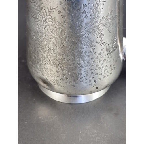 229 - A Victorian silver mug, maker's mark rubbed, London 1884, 10.5cm high, 197g.