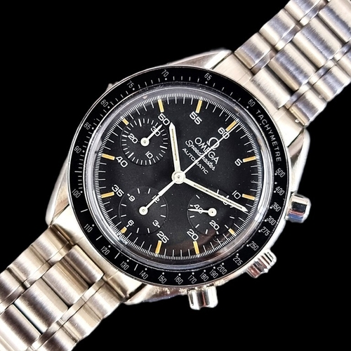 489 - A circa 1999 Omega 'Speedmaster' chronograph stainless steel automatic wristwatch, 39mm, Ref. ST175-... 