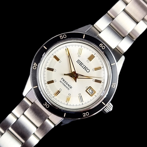 512 - A Seiko 'Presage' stainless steel automatic wristwatch, 41mm, Ref. 4R35-05A0, on original bracelet w... 