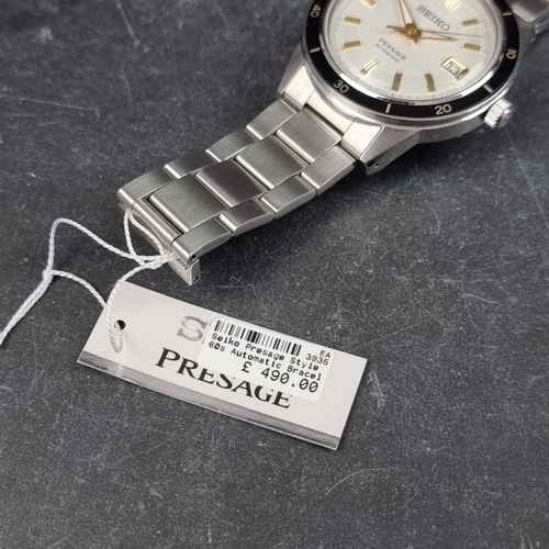 512 - A Seiko 'Presage' stainless steel automatic wristwatch, 41mm, Ref. 4R35-05A0, on original bracelet w... 