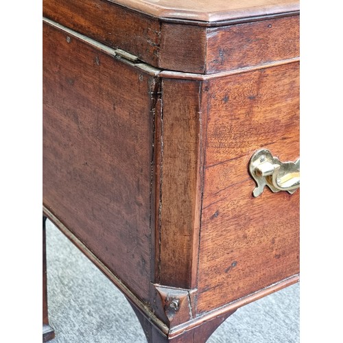 1040 - A George III mahogany cellarette, 42cm wide.