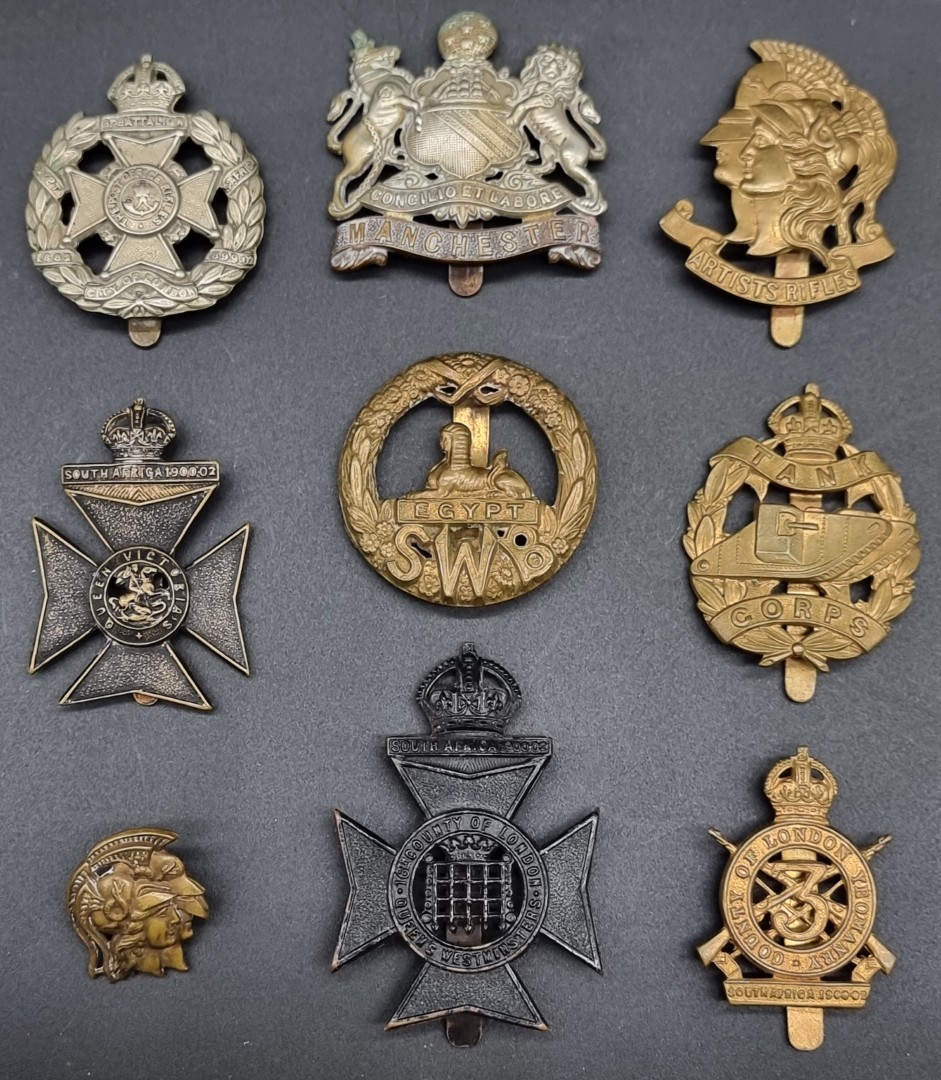 A scarce WWI Post Office Rifles, 8th Battalion London Regiment cap ...