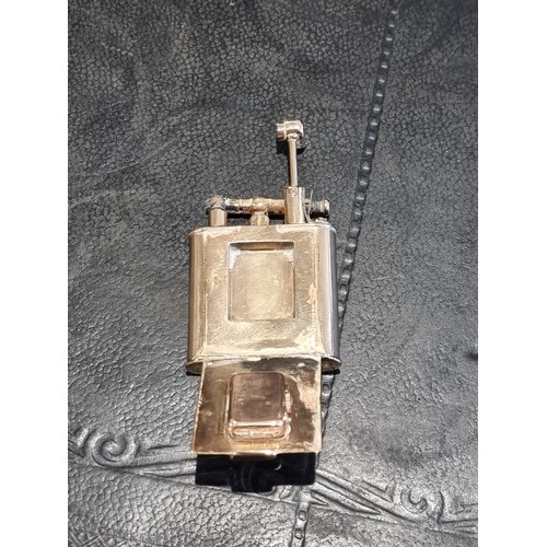 1605 - A rare Dunhill 'Unique' 9ct gold watch lighter, import mark 1926, with inscription to back 'To E.H.S... 